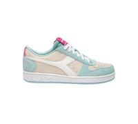 Scarpe Sneakers Diadora Magic Basket Low Suede Wn 179014 Donna Pelle Azzurro