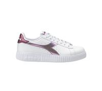 Diadora Step P Bright Reptile, Scarpe da Ginnastica Donna, White/Fucsia Red, 38 EU