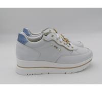 Scarpe sneakers donna NERO GIARDINI e615202 e615200 skipper bianco nappa blu