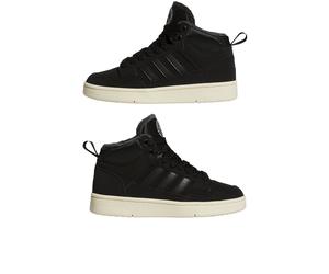 Scarpe Sneakers Ragazzi Donna Adidas Rapid Court Mid J Winter Nero Bianco