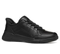 Scarpe Sneakers slip on con laccio elastico Geox U Vittour Plus pelle nera