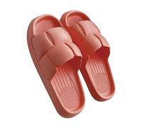 Scarpe Solette Moda Donna Quattro Stagioni Pantofole da Donna Indoor Casa Silenziosa Bagno Pantofole Luce Open Toe Scarpe da Donna Stivaletti Neri, Arancione, 37 EU