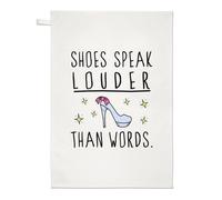 Scarpe Speak Louder Than Parole Strofinaccio Piatto Panno - Moda Divertente