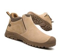 Scarpe Speciali per La Protezione del Lavoro per Saldatori (36-46), Suola Resistente alla Perforazione + Saldatore Antiscottatura, con Testa in Acciaio,43,Brown