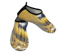 Scarpe sportive acquatiche da donna, ad asciugatura rapida, da spiaggia, da spiaggia, da spiaggia, montagna, foresta, pioppo giallo, neve, senza lacci, calzini acquatici per escursionismo, surf, yoga