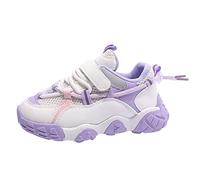 Scarpe sportive alla moda per bambini ragazzi e ragazze Run suola spessa non leggere mesh traspirante e confortevole ragazze scarpe da tennis taglia 1, Viola, 33 EU