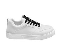 Scarpe sportive bianche da uomo in pelle con plateau per il tempo libero, comode scarpe da strada, eleganti e belle, scarpe da ginnastica sportive, antiscivolo, da jogging, bianco, 47 EU