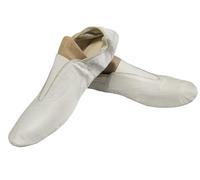 Scarpe Sportive Big Foot Ginnastica Artistica Ritmica Danza Arti Marziali Vera Pelle Inserti Antiscivolo (Bianco, Sistema Taglie Calzature EU, Adolescente, Numero, Stretta, 37)