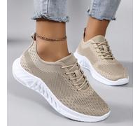 Scarpe sportive casual da donna per autunno/inverno, sneaker in in rete, traspiranti, confortevoli, leggere, con lacci, di colore unito, rosa, luminose, antiscivolo, resistenti all'usura CN37,CN38,CN3