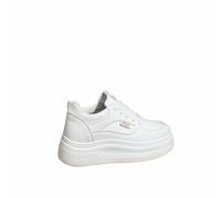 Scarpe sportive crema con rialzo, suola bassa, comode per donne minute