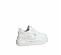 Scarpe sportive crema con rialzo, suola bassa, comode per donne minute
