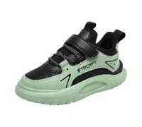 Scarpe sportive da corsa per ragazzi, con lacci, traspiranti, leggere, antiscivolo, da 4 a 12 anni, Verde, 34 EU