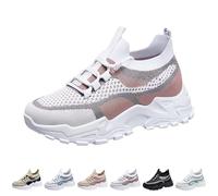 Scarpe sportive da donna bianche comode e divertenti alla moda Sneakers in rete leggere classiche scarpe sportive con lacci casual traspiranti mocassini slip on Barefoot Pretty per palestra atletica