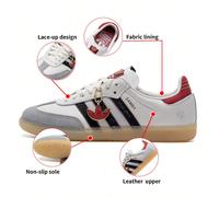 Scarpe sportive da donna Clover SAMBA OG, comode, leggere, basse e resistenti all'usura. La serie di scarpe adidas Samba ha lasciato il segno sui campi da calcio indoor ben prima di arrivare sulle str