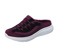 Scarpe sportive da donna con rete, per il tempo libero, da donna, morbide, leggere, comode, traspiranti, da jogging, antiscivolo, alla moda, scarpe estive, Lilla, 41 EU