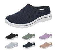 Scarpe sportive da donna leggere Pretty scarpe sportive in rete comode da intrattenere moda scarpe slip on clasico antiscivolo mocassini senza lacci scarpe casual per corsa a piedi, blu, 40 EU