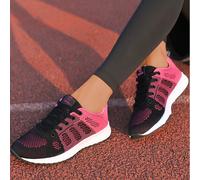 Scarpe sportive da donna per uso esterno, in tessuto leggero con decorazione in rete e lacci, sneaker da running su strada con allacciatura frontale CN35,CN36,CN37,CN38,CN39,CN40,CN41,CN42Lettere