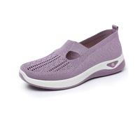 Scarpe Sportive da Donna, Scarpe Ortopediche da Passeggio estive in Rete Traspirante Antiscivolo, Sneaker Casual Leggere e Piatte,Viola,42 EU