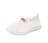 Scarpe sportive da donna slip-on leggere scarpe primavera e inverno scarpe da ginnastica da donna in rete traspirante comode scarpe da corsa scarpe da donna, bianco, 38 EU