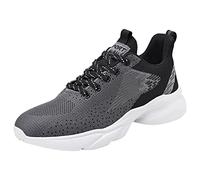 Scarpe sportive da uomo alla moda di colore abbinato a maglia estiva traspirante confortevole antiscivolo scarpe casual scarpe da ginnastica da uomo, Nero , 8.5 UK 3X-Narrow