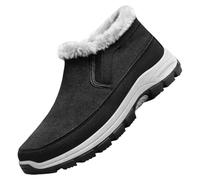 Scarpe sportive da uomo invernali, con calda imbottitura, senza lacci | Sneaker da uomo senza lacci, morbide, comode, termiche, larghe, per il tempo libero