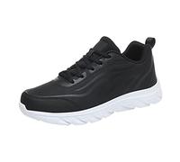 Scarpe sportive da uomo, leggere, traspiranti, antiscivolo, comode, per il tempo libero, ortopediche, con lacci, suola spessa, bianco, 43 EU