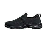 Scarpe sportive da uomo, slip-on, scarpe da corsa, leggere, in rete, traspiranti, morbide, da jogging, per attività all'aperto, antiscivolo, per il fitness, alla moda Breeze, Nero , 43 EU