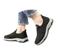 Scarpe sportive da uomo UK, scarpe da ginnastica antiscivolo alla moda, casual, per guida, lavoro, attività all'aperto, corsa, sport, scarpe da trekking in tinta unita, senza lacci, impermeabili con