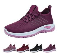 Scarpe Sportive Donna - Scarpe Running Donna Scarpe con Maglia Scarpe Da Ginnastica Comode Sneaker Fitness Shoe Traspirante Basquettes Suola Morbida Scarpe Allacciatura Scarpe Alte Scarpa, viola, 38