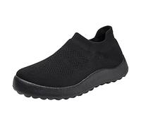 Scarpe sportive leggere da donna slip on slittamento scarpe primavera e inverno scarpe da ginnastica in rete traspirante comode scarpe da passeggio, Nero , 41 EU
