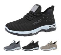 Scarpe sportive ortopediche da uomo, elevate, da uomo, invisibili, in rete, traspiranti, unisex, regolabili in altezza, leggere, per palestra e tutti i giorni, Z04 nero, 42 EU