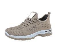 Scarpe sportive ortopediche da uomo, elevate, da uomo, invisibili, in rete, traspiranti, unisex, regolabili in altezza, leggere, per palestra e tutti i giorni, Z04kaki, 44 EU