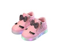 Scarpe sportive per bambini e bambine, con cristalli Bowknot LED, ricarica scarpe da bagno da donna con glitter, Colore: rosa., 24 EU