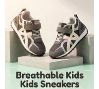 Scarpe sportive slip-on con chiusura a strappo per bambini unisex, comode e versatili, adatte per il ritorno a scuola, uso tutto l'anno, attività all'aperto EUR34,EUR35,EUR36,EUR26,EUR27,EUR28,EUR29,E