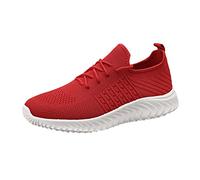 Scarpe Sportive Uomo Scarpe Da Running Uomo Scarpa Running Uomini Basket Uomini Traspirante Slip on Scarpe Da Ginnastica All'aperto Confortevoli Scarpe Da Lavoro Sneakers, Rosso 1, 41 EU