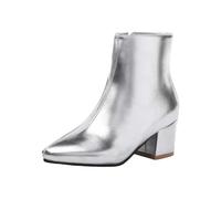 Scarpe, Stivaletti con Cerniera Laterale, Caldi, con Tacco Spesso, Comodi, Invernali Casual per Outfit Quotidiani, Confortevole per Tutta La Stagione