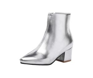 Scarpe, Stivaletti con Cerniera Laterale, Caldi, con Tacco Spesso, Comodi, Invernali Casual per Outfit Quotidiani, Confortevole per Tutta La Stagione