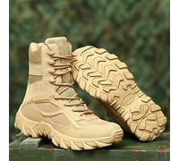 Scarpe/stivali da trekking da uomo, suola antiscivolo, design con cerniera laterale e allacciatura - resistenti alle intemperie per campeggio, trekking, lavori all'aperto - stivali per tutte le stagio