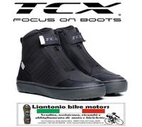 SCARPE STIVALI MOTO TCX IKASU 2 WP IMPERMEABILI ZIP BLACK \ BLACK