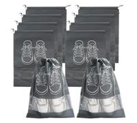 Scarpe Storage Organizer Borse Non Tessuto Scarpe Polvere Borse Portatile Scarpe Da Viaggio Borsa Scarpe di Stoccaggio Sacchetto di Imballaggio Organizzatori, Grigio, L-10PCS