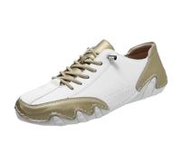 Scarpe stringate da uomo, extra large, a contrasto, comode, per il tempo libero, leggere, antiscivolo, casual, con lacci, traspiranti, oro rosa., 44 EU