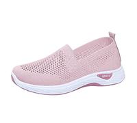 Scarpe stringate traspiranti da donna, scarpe basse per il tempo libero, unisex, scarpe da lavoro leggere, sportive, traspiranti, scarpe da lavoro da donna, S, Colore: rosa., 41 EU
