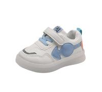 Scarpe suola rimovibile da donna First Shoes Buckle Strap Toddler Soft Bottom Breathable Princess Shoes High Sneaker ragazza 32, Blu, 26.5 EU