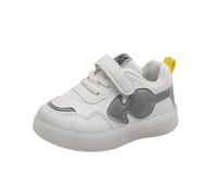 Scarpe suola rimovibile da donna First Shoes Buckle Strap Toddler Soft Bottom Breathable Princess Shoes High Sneaker ragazza 32, grigio., 27 EU