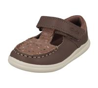 Scarpe T-Bar Con Dettagli Maculati In Pelle Per Ragazze Clarks