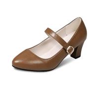Scarpe tacco piccolo donna estate sandali e punta aperta Stiletto tinta unita spessa club sexy sera high heels elegante pesce bocca sandali scarpa donna tacco, marrone, 40 EU