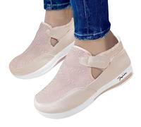 Scarpe Taglia Tacco Anello Casual Mesh Comode e Traspiranti Gancio Piatto Scarpe da Ginnastica da Donna di Grandi Dimensioni (41)