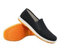 Scarpe Tai Chi for Arti Marziali Kung Fu Stile Cinese, Scarpe Tradizionali Stile Pechino Suola in Gomma Suola Laminata Leggera Antiscivolo Nera Unisex(Yellow,37 EU)