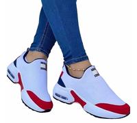 Scarpe Terapeutiche per Diabetici da Donna Scarpe da Corsa Scarpe Alluce Valgo Piedi Gonfi, Scarpe da Ginnastica Leggere E Traspiranti Antiscivolo Scarpe Ortopediche per Artrite Edema,White-38 EU