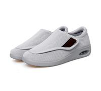 Scarpe Terapeutiche per Diabetici da Donna Scarpe da Corsa Scarpe Alluce Valgo Piedi Gonfi, Scarpe da Ginnastica Leggere E Traspiranti Antiscivolo Scarpe Ortopediche per Artrite Edema,Gray-36 EU